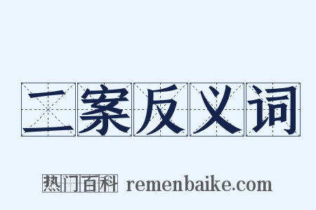 二案反义词是什么意思的图片